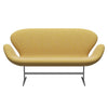 Fritz Hansen Swan™ Sofa 2 Seater, Silver Grey/Hallingdal Yellow/White