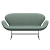 Fritz Hansen Svanesofa 2-Personers, Silver Grey/Re-Wool Aqua/Neutral