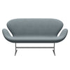 Fritz Hansen Swan™ Sofa 2 Seater, Silver Grey/Re Wool Light Blue/Natural