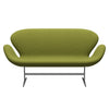 Fritz Hansen Swan™ Sofa 2 Seater, Silver Grey/Steelcut Light Military Green