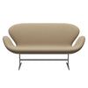 Fritz Hansen Swan™ Sofa 2 Seater, Silver Grey/Steelcut Trio Soft Yellow