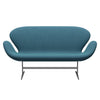 Fritz Hansen Swan™ Sofa 2 Seater, Silver Grey/Steelcut Trio Turquoise