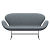 Fritz Hansen Swan™ Sofa 2 Seater, Silver Grey/Sunniva Soft Blue