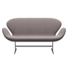 Fritz Hansen Swan™ Sofa 2 Seater, Silver Grey/Sunniva White/Violet