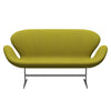 Fritz Hansen Swan™ Sofa 2 Seater, Silver Grey/Tonus Lime Green