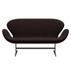 Fritz Hansen Swan™ Sofa 2 Seater, Warm Graphite/Canvas Black Light