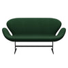 Fritz Hansen Swan™ Sofa 2 Seater, Warm Graphite/Canvas Grass Green