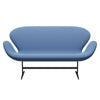 Fritz Hansen Swan™ Sofa 2 Seater, Warm Graphite/Capture Inst Ant™ Blue