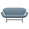 Fritz Hansen Swan™ Sofa 2 Seater, Warm Graphite/Capture Soft Blue