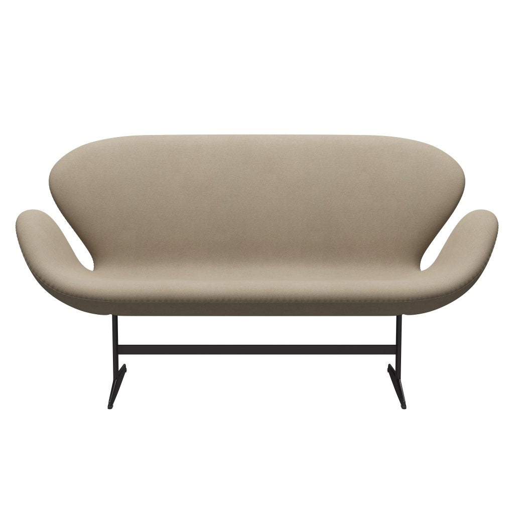 [product_category]-Fritz Hansen Swan Sofa 2 Seater, Warm Graphite/Divina Light Beige-Fritz Hansen-3321-DIV224-WGBASE-FRI-1