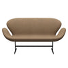 Fritz Hansen Swan™ Sofa 2 Seater, Warm Graphite/Divina Md Café Latte