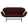 Fritz Hansen Swan™ Sofa 2 Seater, Warm Graphite/Divina Melange Burgundy