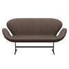 Fritz Hansen Swan™ Sofa 2 Seater, Warm Graphite/Divina Melange Dusty Brown