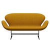 Fritz Hansen Swan™ Sofa 2 Seater, Warm Graphite/Divina Melange Ochre Yellow