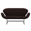 Fritz Hansen Swan™ Sofa 2 Seater, Warm Graphite/Divina Warm Brown