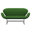 Fritz Hansen Swan™ Sofa 2 Seater, Warm Graphite/Fame Grass Green