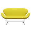 Fritz Hansen Swan™ Sofa 2 Seater, Warm Graphite/Fame Yellow