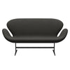 Fritz Hansen Swan™ Sofa 2 Seater, Warm Graphite/Fiord Black/Brown