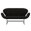 Fritz Hansen Swan Sofa 2 Seater, Warm Graphite/Hallingdal Black/Grey (173)