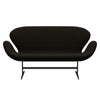 Fritz Hansen Swan™ Sofa 2 Seater, Warm Graphite/Hallingdal Dark Brown