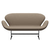 Fritz Hansen Svanesofa 2-Personers, Warm Graphite/Re-Wool Beige/Neutral