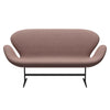 Fritz Hansen Swan™ Sofa 2 Seater, Warm Graphite/Re Wool Soft Pink/Natural