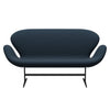 Fritz Hansen Swan™ Sofa 2 Seater, Warm Graphite/Steelcut Navy Blue