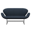 Fritz Hansen Swan™ Sofa 2 Seater, Warm Graphite/Steelcut Trio Dark Brown Blue