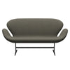 Fritz Hansen Swan™ Sofa 2 Seater, Warm Graphite/Steelcut Trio Grey/Green