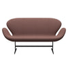 Fritz Hansen Swan™ Sofa 2 Seater, Warm Graphite/Steelcut Trio Light Brown & Red/Green