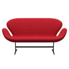 Fritz Hansen Swan™ Sofa 2 Seater, Warm Graphite/Steelcut Trio Light Red