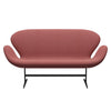 Fritz Hansen Swan™ Sofa 2 Seater, Warm Graphite/Steelcut Trio Pink/Red/Black