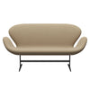 Fritz Hansen Swan™ Sofa 2 Seater, Warm Graphite/Steelcut Trio Soft Yellow