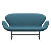 Fritz Hansen Swan™ Sofa 2 Seater, Warm Graphite/Steelcut Trio Turquoise