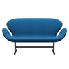 Fritz Hansen Swan™ Sofa 2 Seater, Warm Graphite/Steelcut Trio Turquoise/Blue