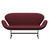 Fritz Hansen Swan™ Sofa 2 Seater, Warm Graphite/Sunniva Burgundy