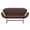 Fritz Hansen Svanesofa 2-Personers, Warm Graphite/Sunniva Chocolate/Chestnut