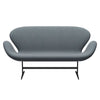 Fritz Hansen Swan™ Sofa 2 Seater, Warm Graphite/Sunniva Soft Blue