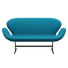 Fritz Hansen Swan™ Sofa 2 Seater, Warm Graphite/Tonus Turquoise