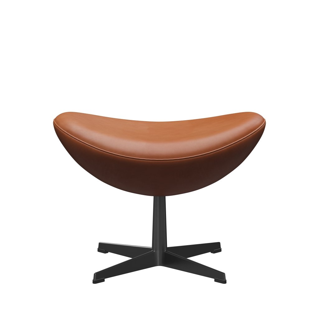 [product_category]-Fritz Hansen The Egg Foot Stool, Black Lacquer/Grace Walnut-Fritz Hansen-3127-ELWAL-BLLA-FRI-1