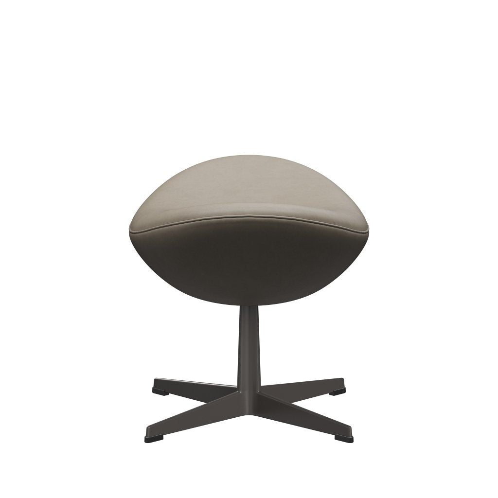 [product_category]-Fritz Hansen The Egg Footstool Leather, Warm Graphite/Essential Light Grey-Fritz Hansen-3127-STLIGR-WGBASE-FRI-3