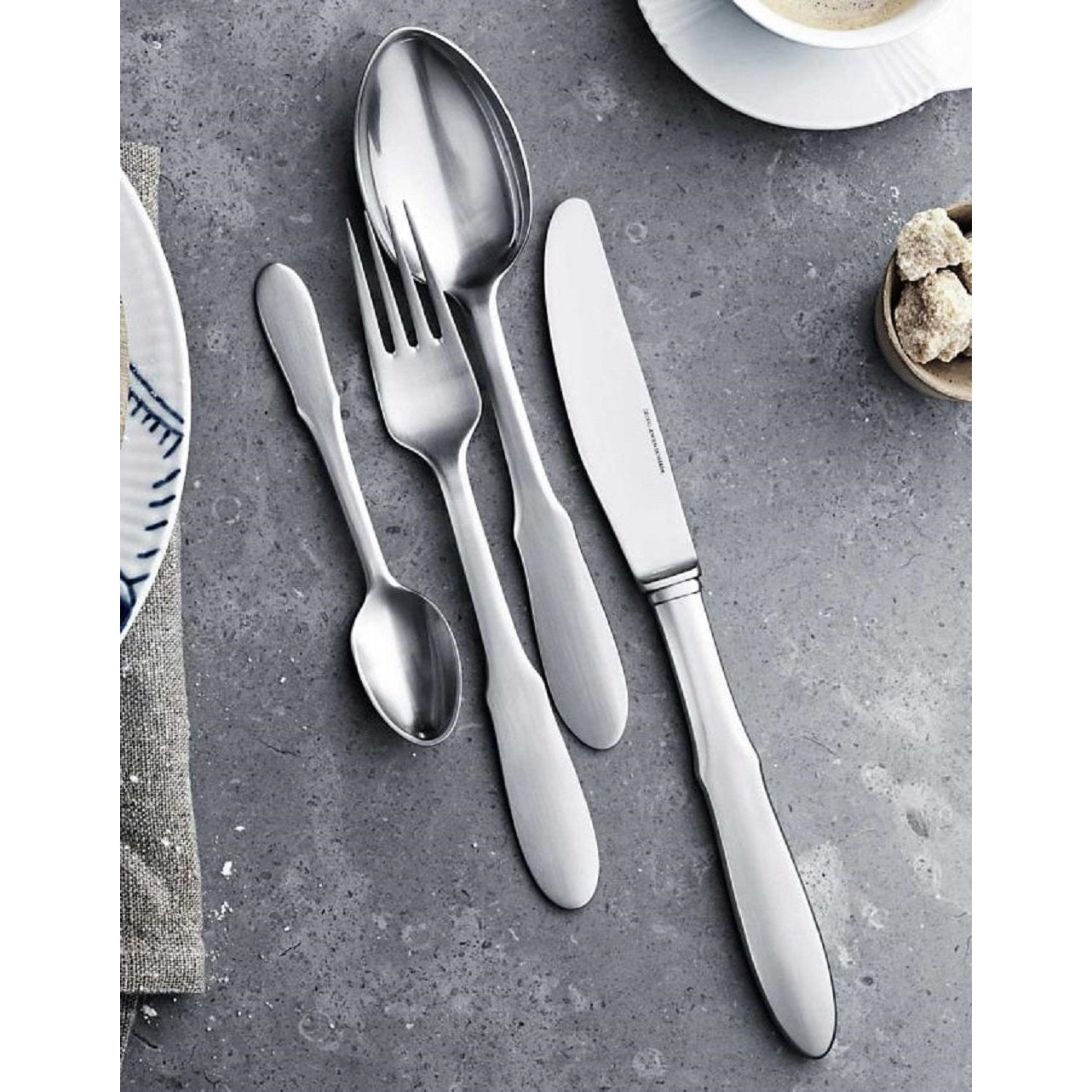 [product_category]-Georg Jensen Copenhagen Cutlery Matt, 4 Piece Set-Georg Jensen-5705145106147-3340504-GEO-4