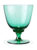 Holmegaard Flow Glass On Foot 35 Cl, Emerald Green