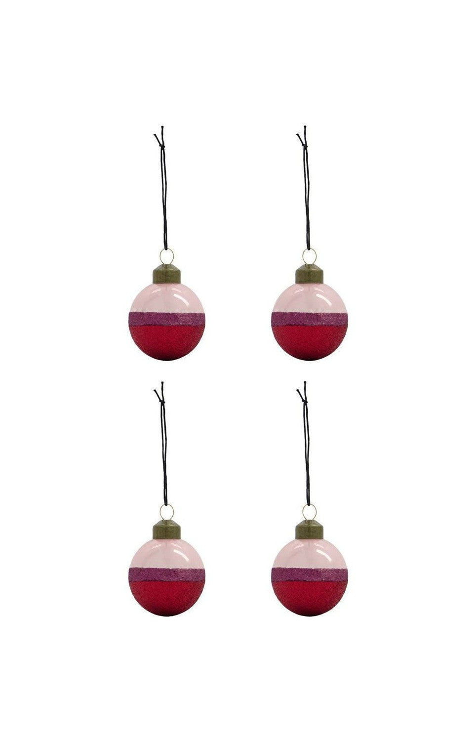 House Doctor Ornaments, HDStripe, Pink/Red