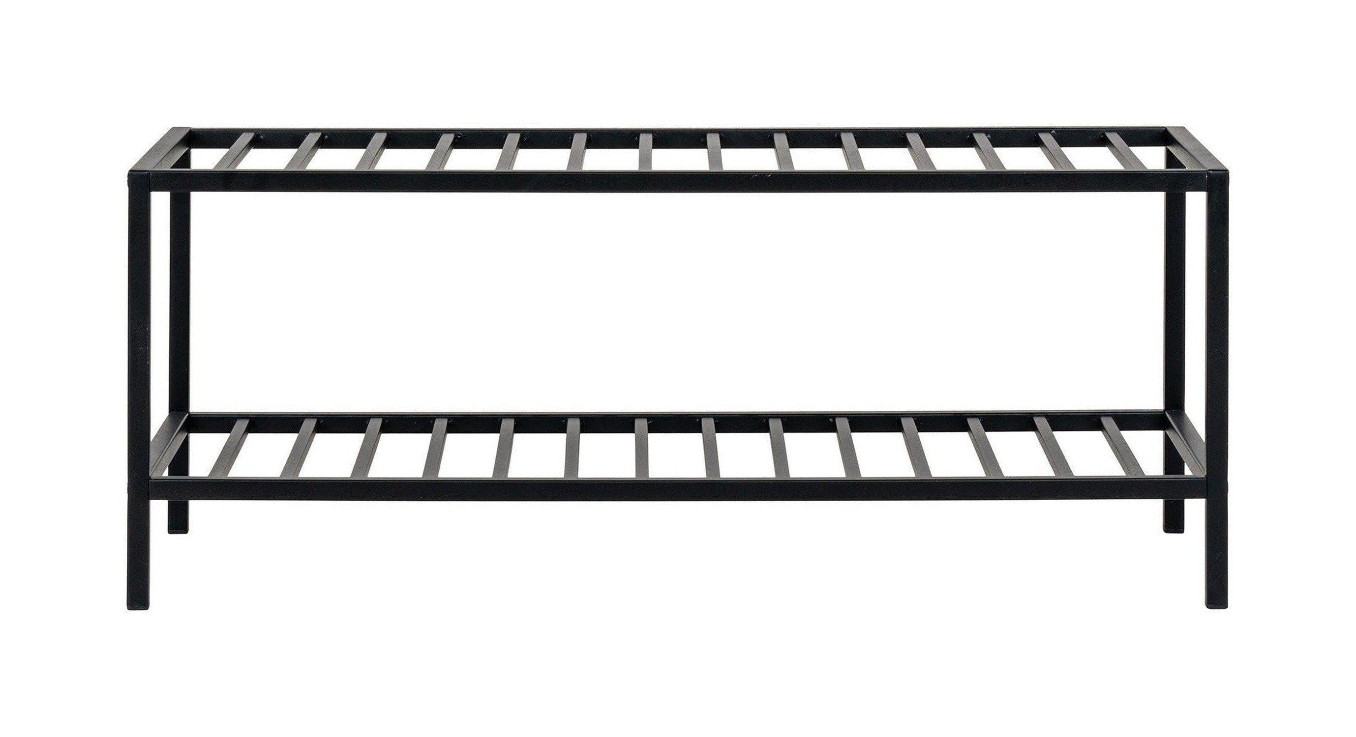 House Nordic Vita Shoe Rack, 2 Shoe Shelves, Black Steel Frame, 79x34 Cm