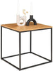 House Nordic Vita Side Table, Oak Look, Black Frame, 45x45x45 Cm