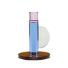 Hübsch Astro Candlestick, Pink/Blue/Brown