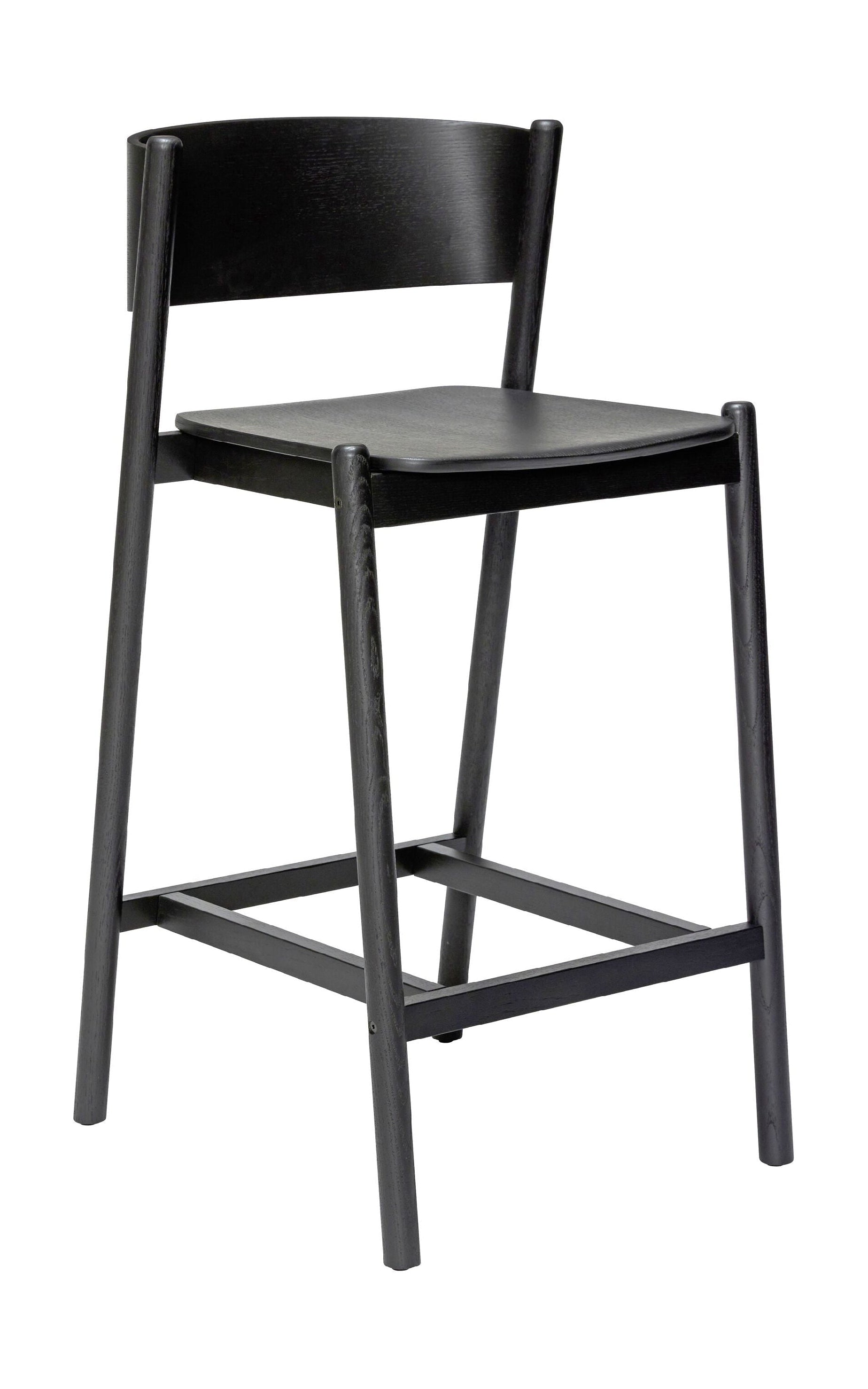 [product_category]-Hübsch Oblique Bar Stool, Black-Hübsch-5712772128480-331608-HUB-1