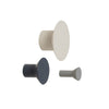 Hübsch Spot Button Metal Light Grey/Dark Grey Set Of 3