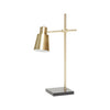 Hübsch Table Lamp Brass/Black M Marble Base